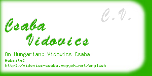 csaba vidovics business card